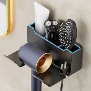 1PC Hair Dryer Holder Wall Mounted Self Adhesive Blow Dryer Holder Rack Dyson Hair Dryer Organizer Storage Bathroom Accessories - Image 4