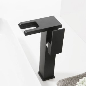 Luxury LED Black Basin Faucet Tall And Short Tap Bathroom Single Handle Cold and Hot Water Flow Produces Electricity - Image 5
