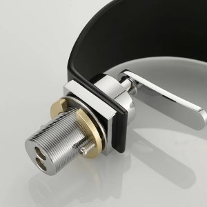 GEGVE Waterfall Washbasin Faucets Mixer Tap Sink Hot&cold Water Hydrant Iron To Sink A Bathtub Bathroom Sink tap tap Black White - Image 9