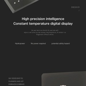 Luxury black shower system with wall mounted design LED digital display for dual control of hot & cold Simple bathroom Tap - Image 12