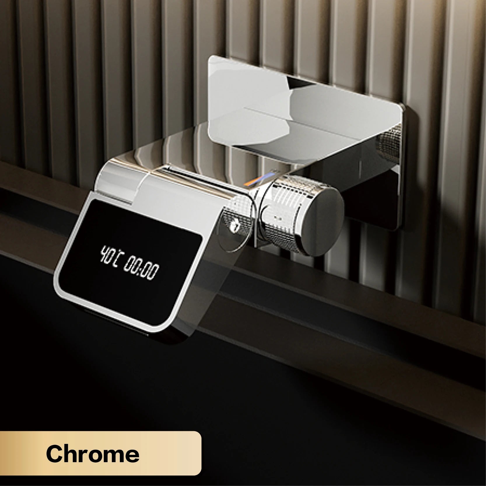 Luxury brass white bathroom faucet with wall mounted design LED digital display Hot and Cold dual control Simple washbasin Mixer