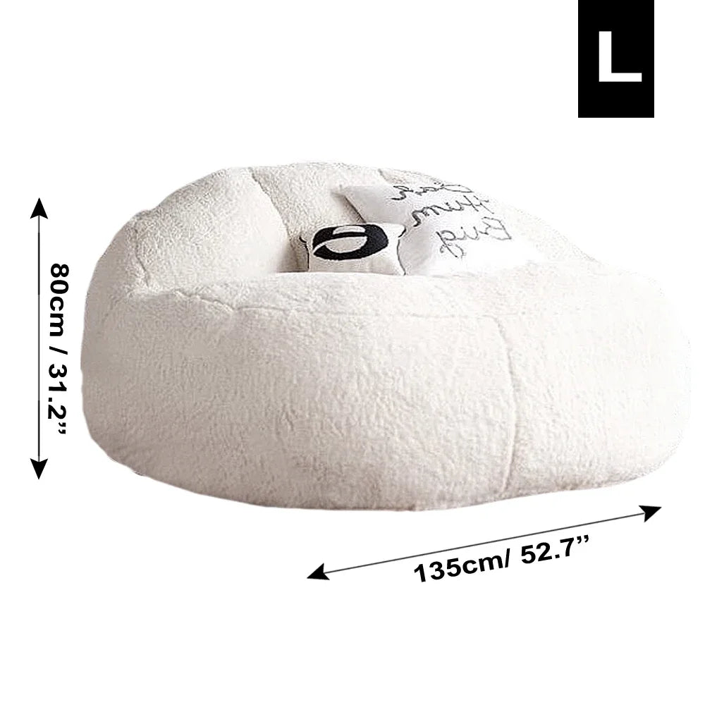 Bean Bag Sofa Bed Pouf No Filling Stuffed Giant Beanbag