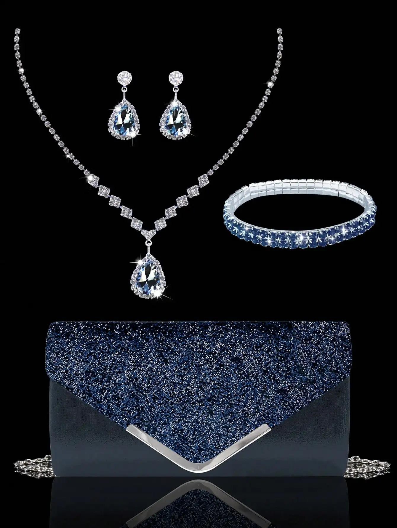 Sparkling and luxurious sequined evening clutch for women