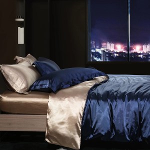 Luxury Satin  Bedding Set With Fitted Sheet Duvet Cover High End Bedding Sets High Density Satin  Solid Color Bedding - Image 11