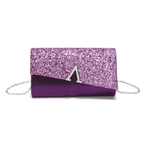 V Design Metal Chain Glamorous Design Evening Bags Envelope Shaped Sequins Handbags For Prom Dinner Wedding Banquet Purse - Image 2