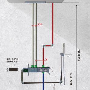 Intelligent digital display luxury white brass shower system with hidden design Dual control of hot & cold Wall mounted faucet - Image 3
