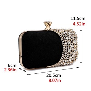 Hollow Out Fashion Women Evening Bags With Diamonds Shoulder Chain Handbags Wedding Bridal Female Purse Sequined Holder - Image 8