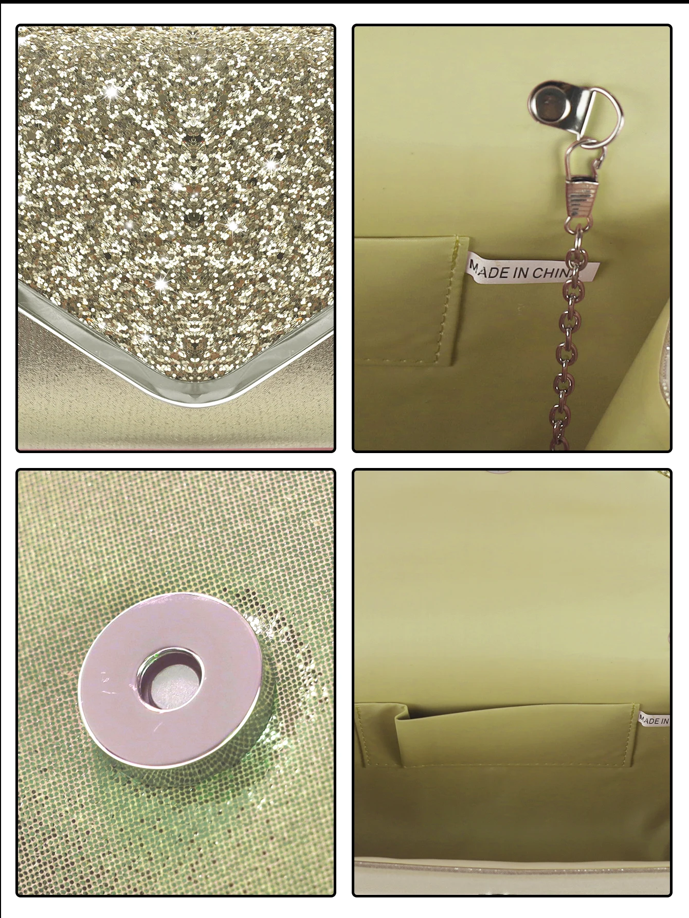 Sparkling and luxurious sequined evening clutch for women