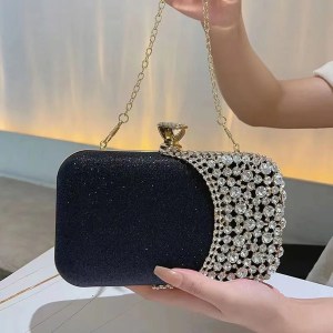 Hollow Out Fashion Women Evening Bags With Diamonds Shoulder Chain Handbags Wedding Bridal Female Purse Sequined Holder - Image 14