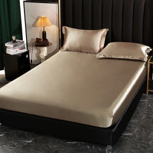 Luxury Satin  Bedding Set With Fitted Sheet Duvet Cover High End Bedding Sets High Density Satin  Solid Color Bedding - Image 10